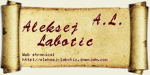 Aleksej Labotić vizit kartica